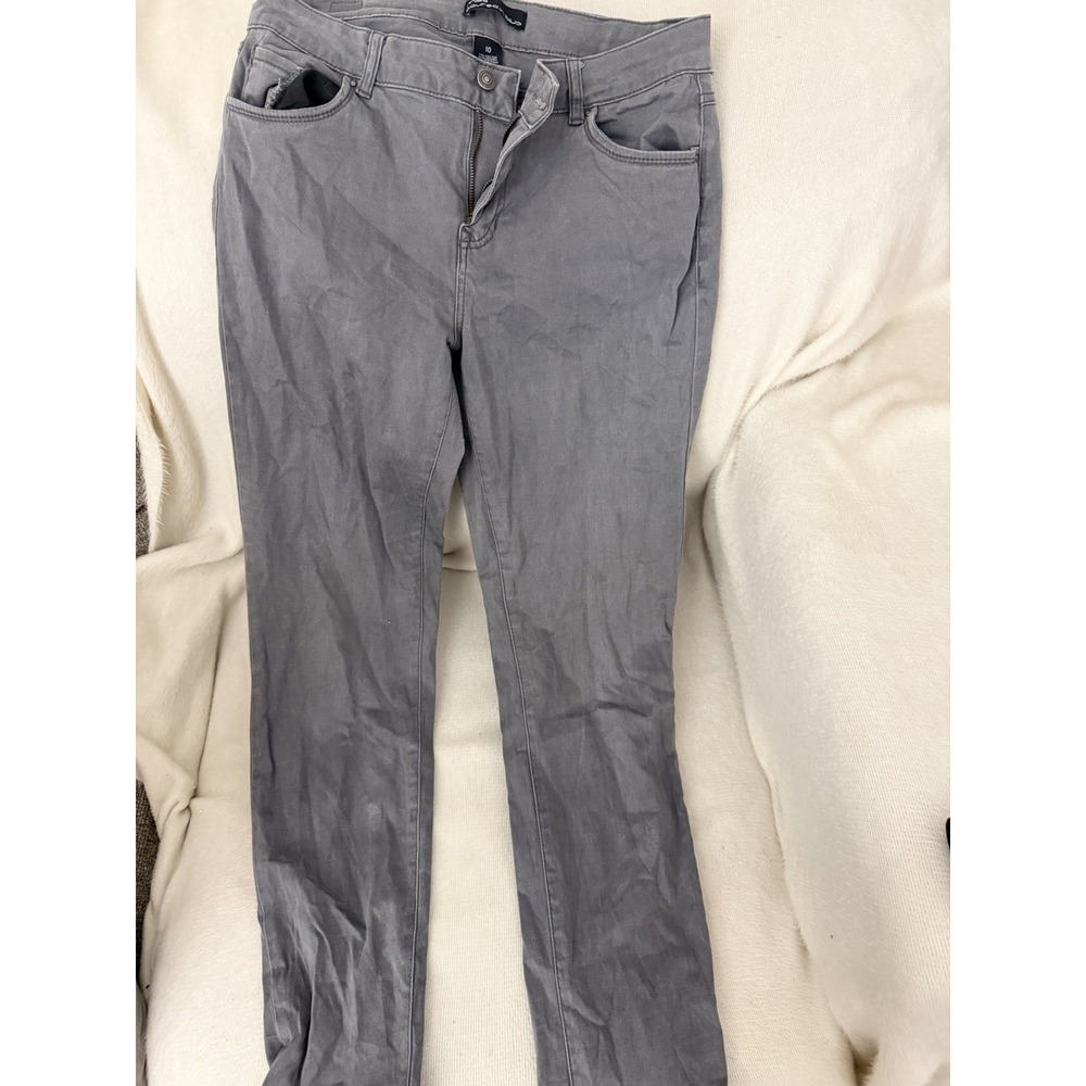 Miss Poured In Blue Jeans Womens 10 Gray Skinny Stretch Low Rise